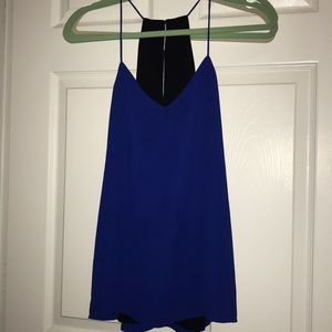 Reversible Cobalt/Black Blouse